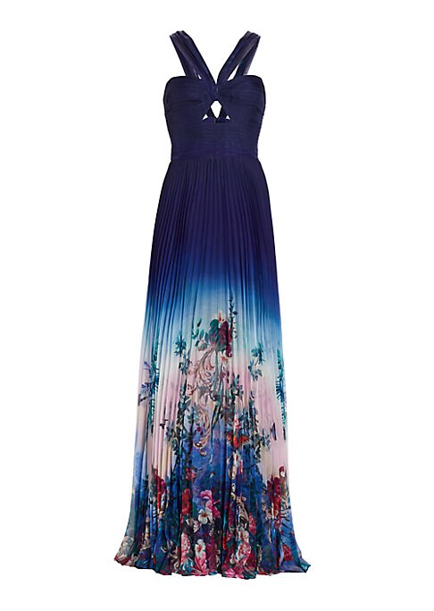 Floral Fade Halter Gown