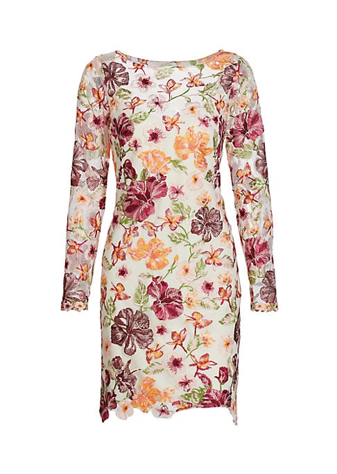 Embroidered Floral Mini Dress