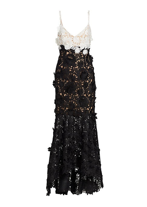 Floral Lace V-Neck Dress