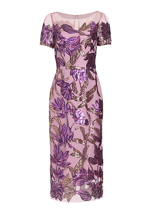 Sparkling Floral Midi Dress