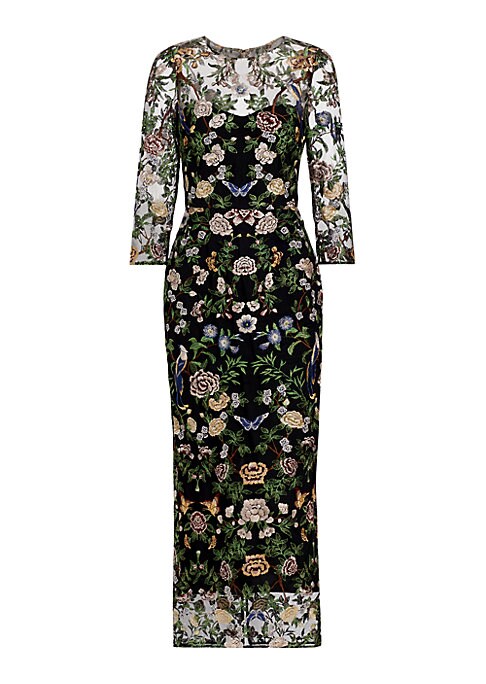 Embroidered Elegance Midi Dress