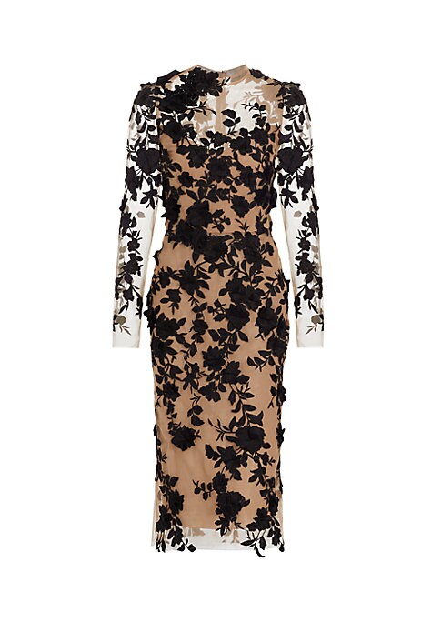 Floral Tulle Midi Dress
