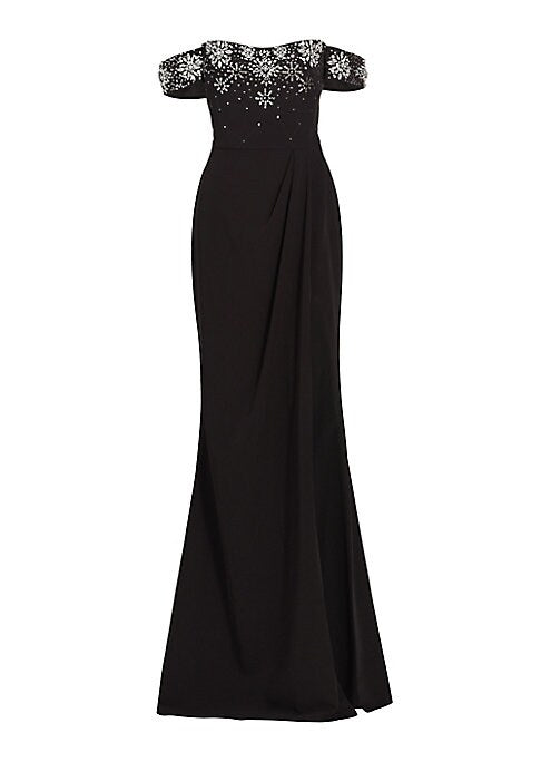 Beaded Off-Shoulder Dress