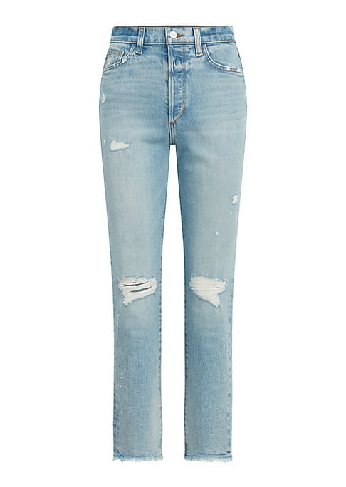 Frayed Chic Ankle Jeans