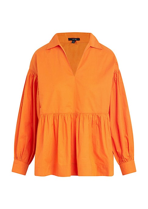 Pleated Peplum Top