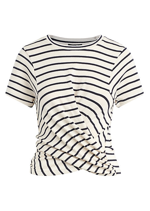 Draped Stripe Tee