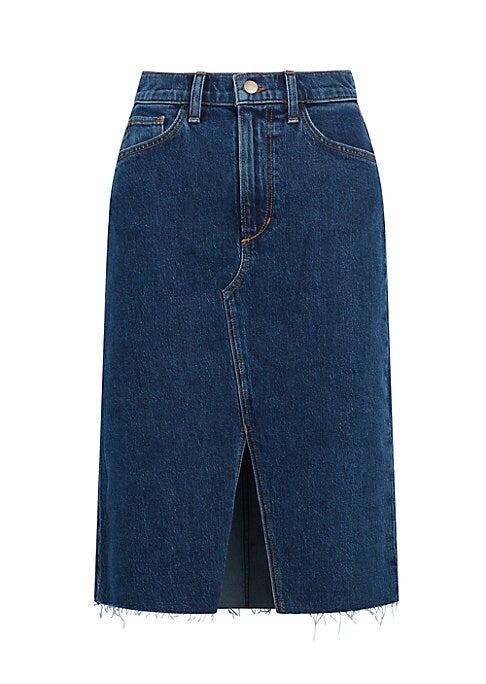 A-Line Stretch Denim Skirt