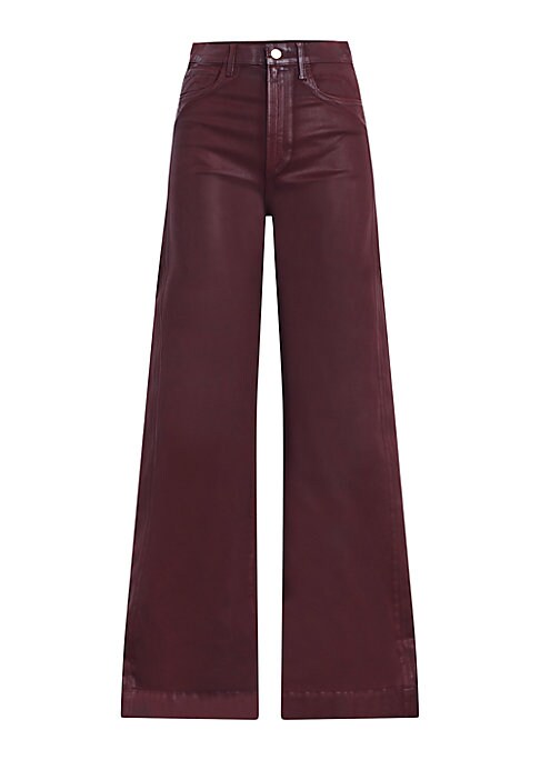 Coated Wide-Leg Jeans