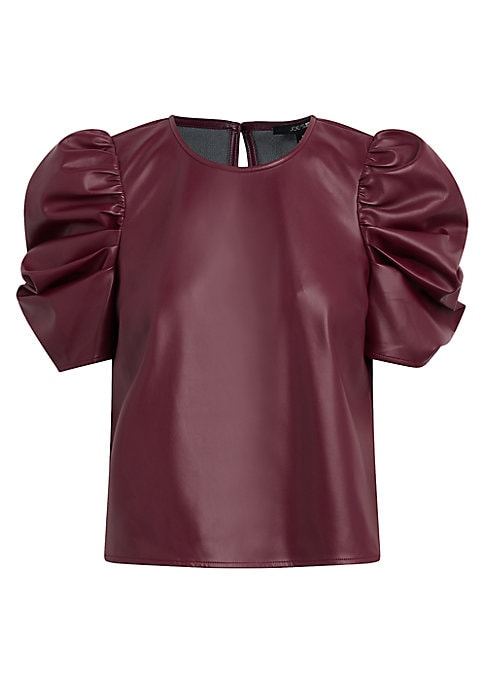 Glossy Puff Sleeve Top