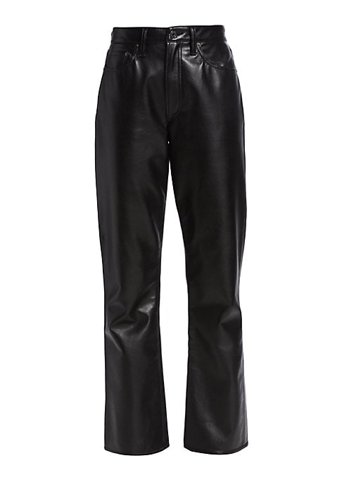 Chic Leather Straight Pants