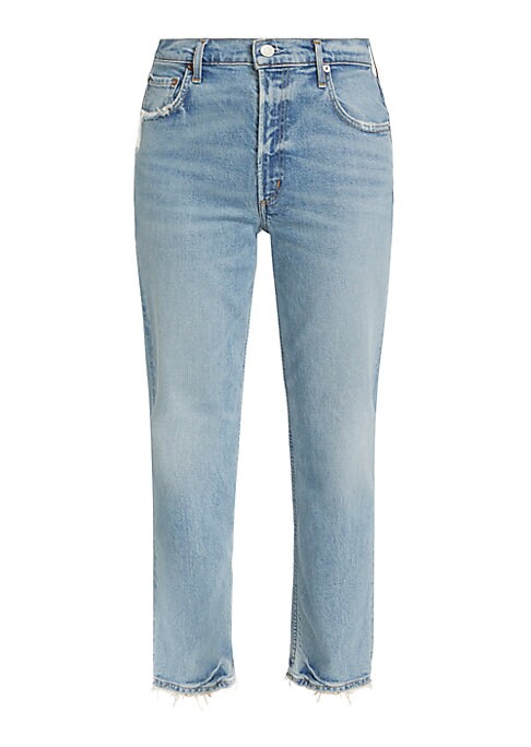 Distressed Stretch Ankle Jeans