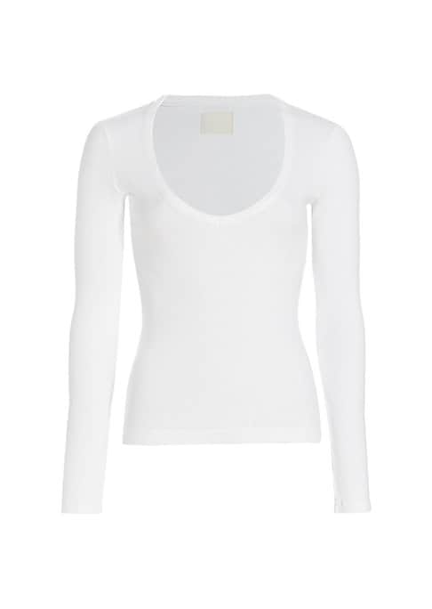Fitted V-Neck Long Sleeve