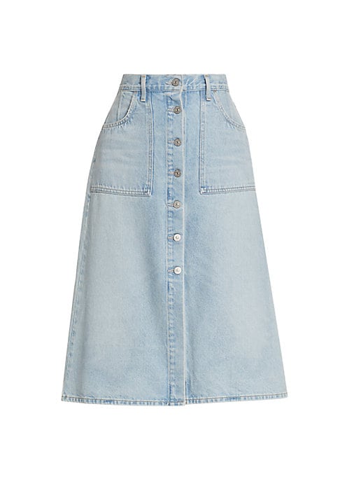 Chic Midi Denim Skirt