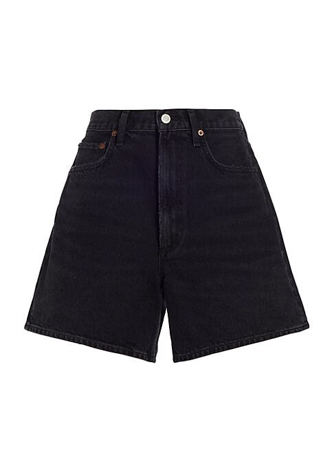High-Waist Relaxed Denim Shorts