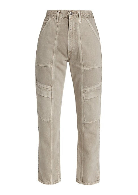 High-Rise Baggy Cargo Jeans