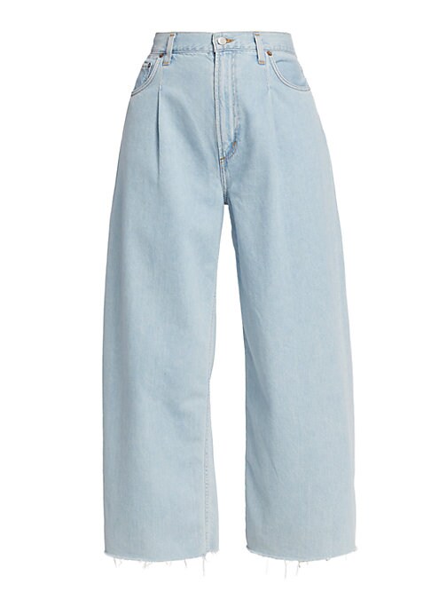 Frayed Wide-Leg Denim Pants