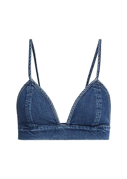 Triangle Denim Bralette