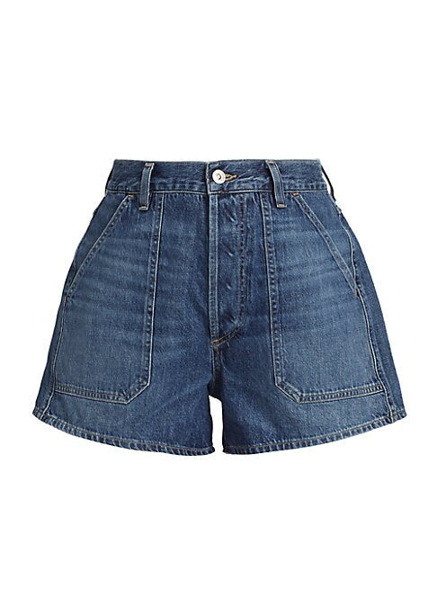 Utility Denim Shorts
