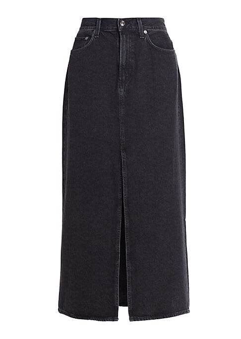 Flattering Denim Maxi Skirt