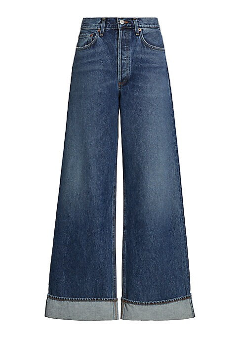 Cuffed Wide-Leg Denim