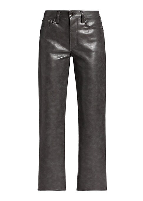 Chic Wide-Leg Leather Pants