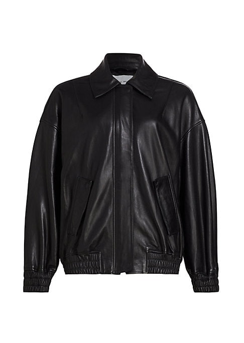 Luxe Leather Bomber Jacket