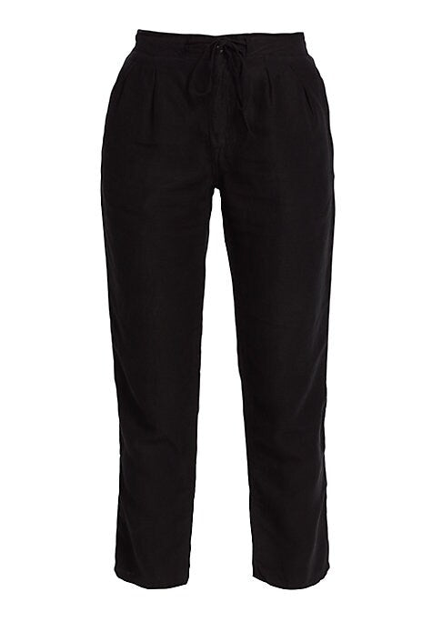 Linen Pleat Ankle Trousers