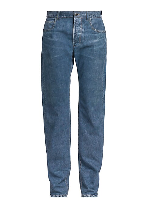 Coated Leather Slim Pants