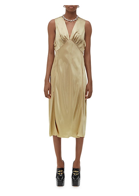 Elegant Metallic Midi Dress