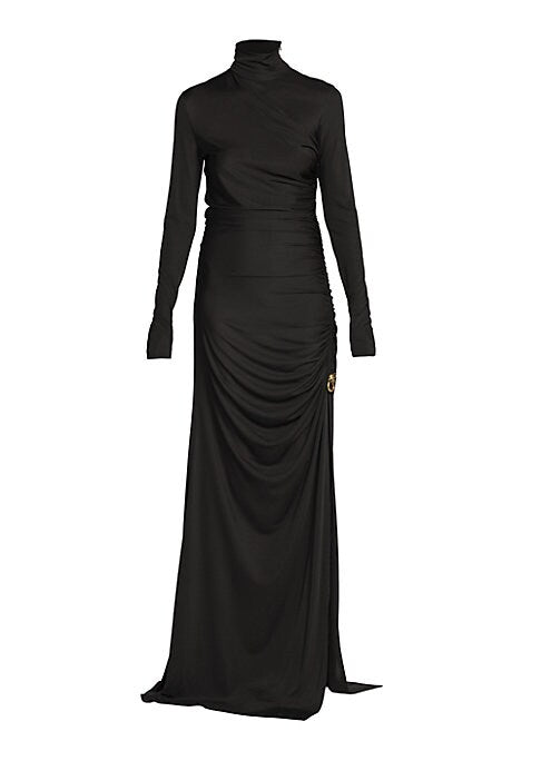 Knot & Slit Jersey Dress
