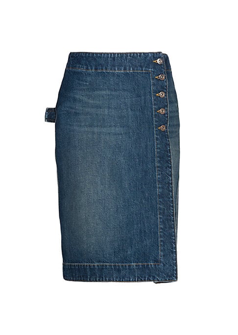 Cargo Style Denim Skirt