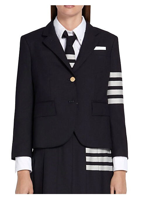 Chic High-Armhole Wool Jacket