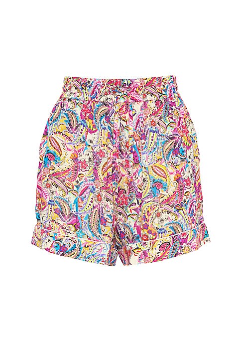 Vibrant Floral Drawstring Shorts