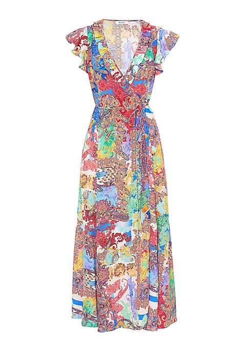 Vibrant Flutter Wrap Dress