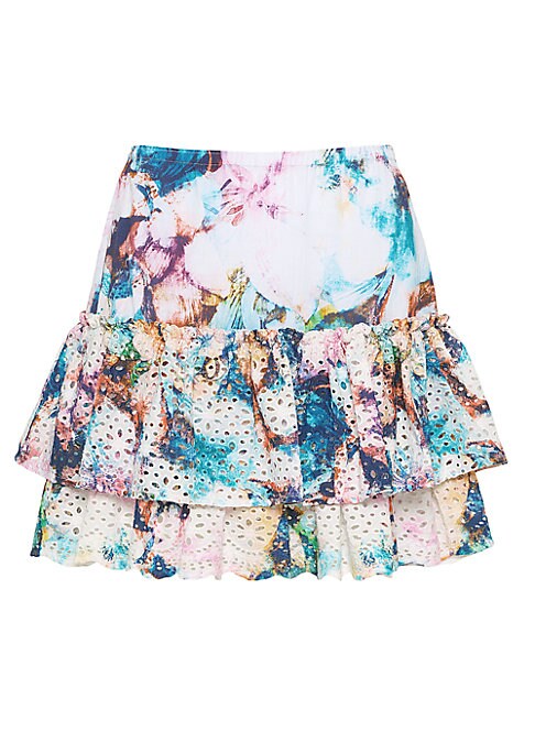 Floral Ruffled Maxi Skirt
