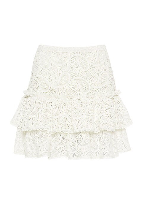 Ruffled Paisley Skirt