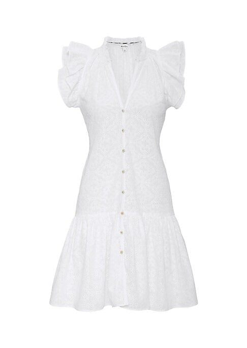 Flutter Eyelet Mini Dress