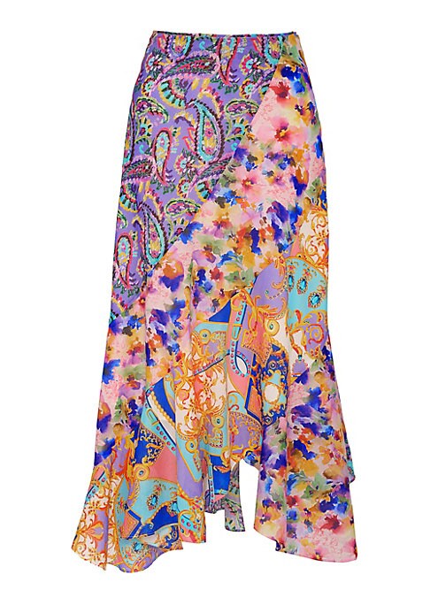 Vibrant Paisley A-Line Skirt