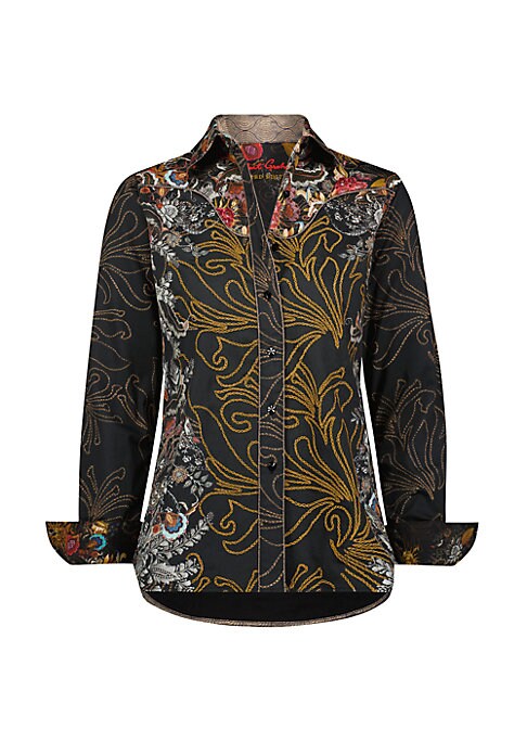 Embroidered Floral Western Shirt