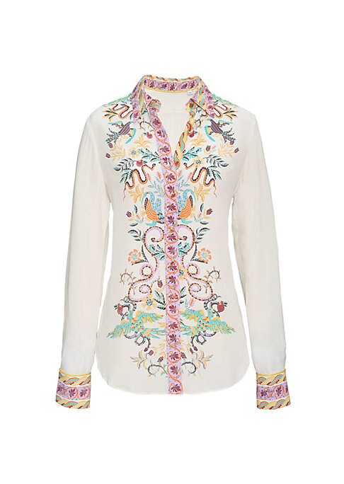 Mosaic Silk Blend Top