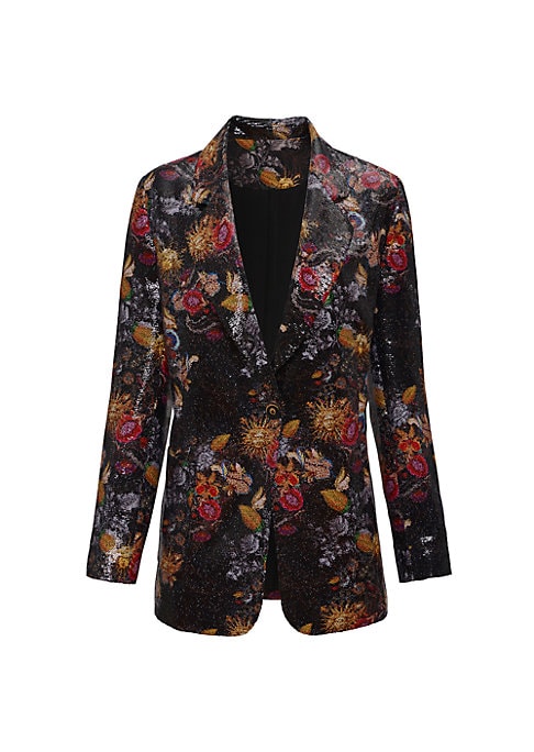 Sequined Floral Blazer