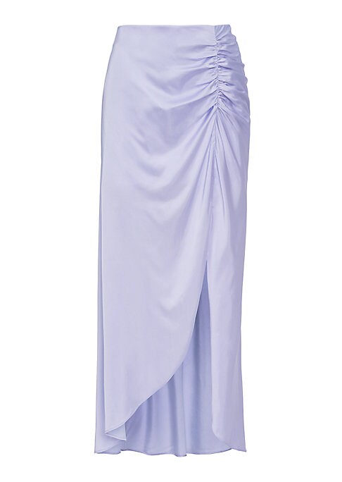 Lustrous Ruched Maxi Skirt