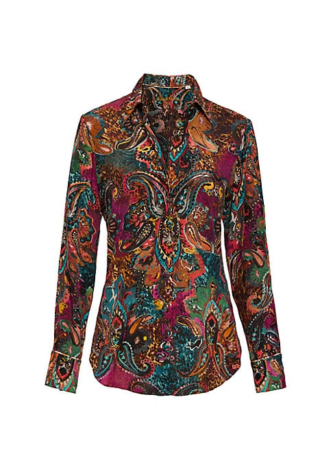 Vivid Paisley Silk Shirt