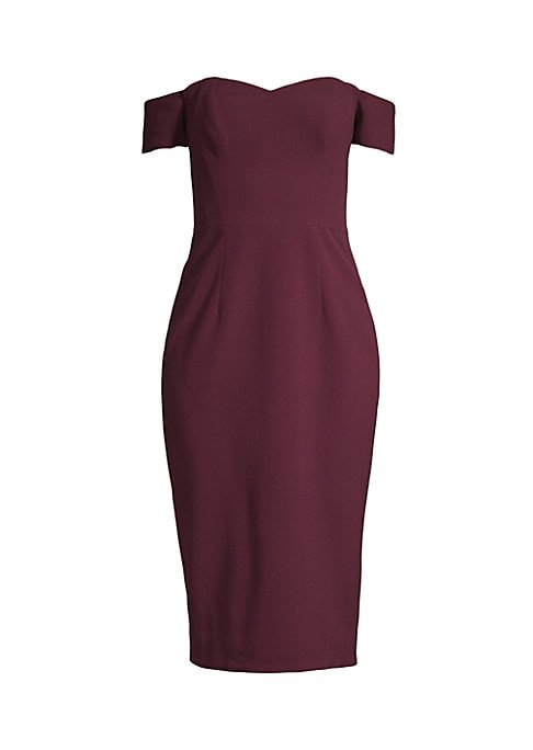 Elegant Shoulder Midi Dress