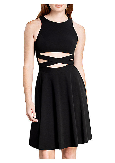 Flare Cut-Out Mini Dress