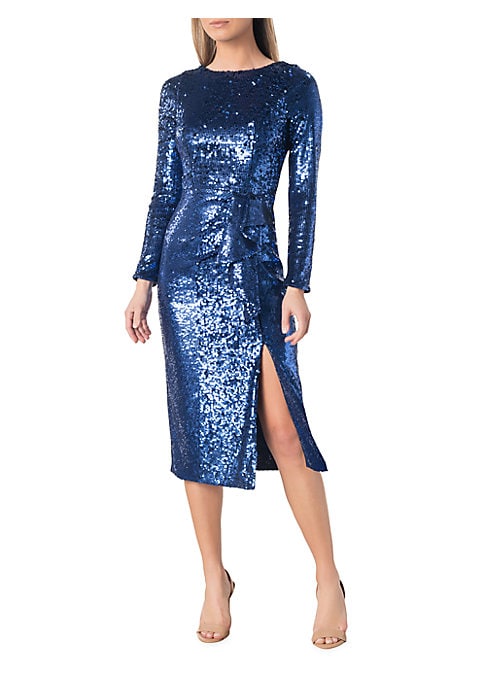 Sparkling Ruffled Evening Dress