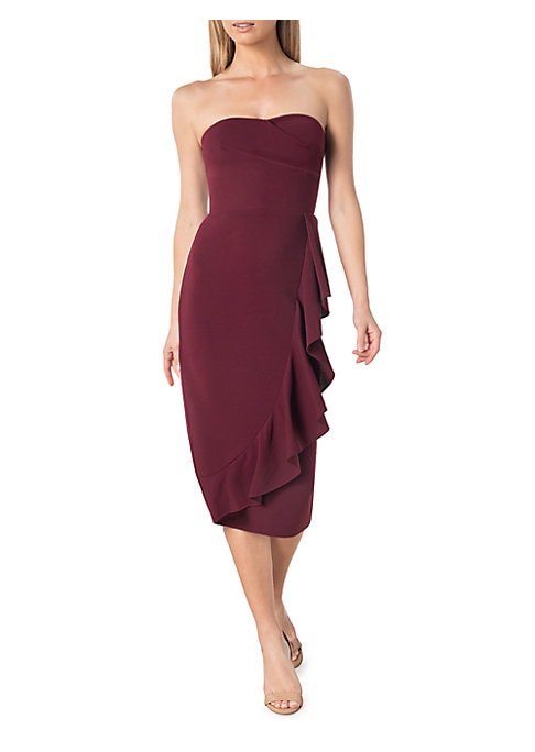 Ruffled Sweetheart Midi Dress
