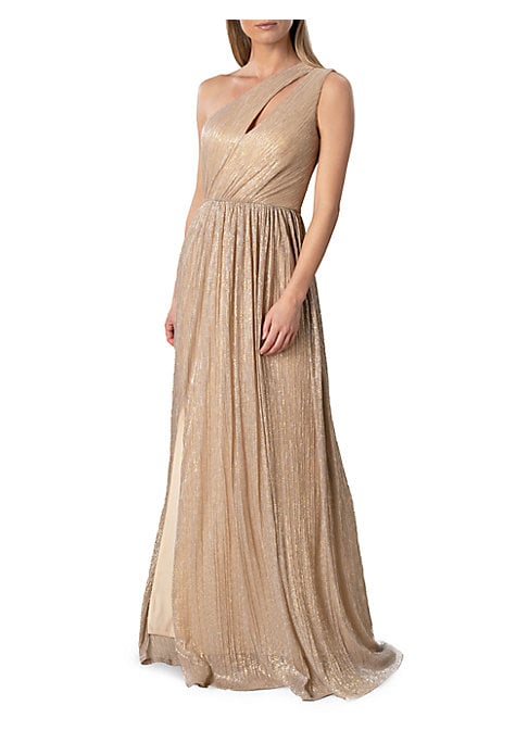 Metallic Cutout Glam Gown