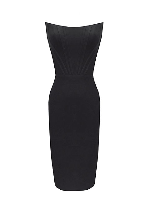 Chic Strapless Midi Dress