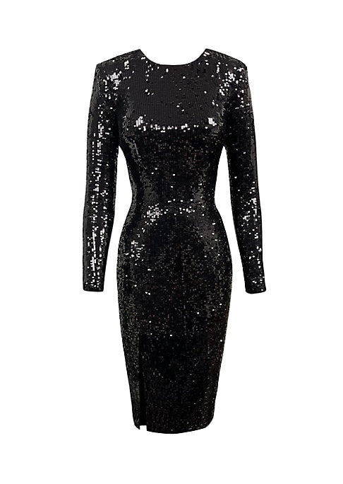 Sequin Slit Dress
